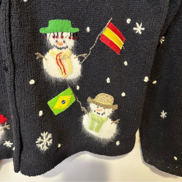 vintage david brooks snowman christmas sweater size medium - Picture 5 of 6